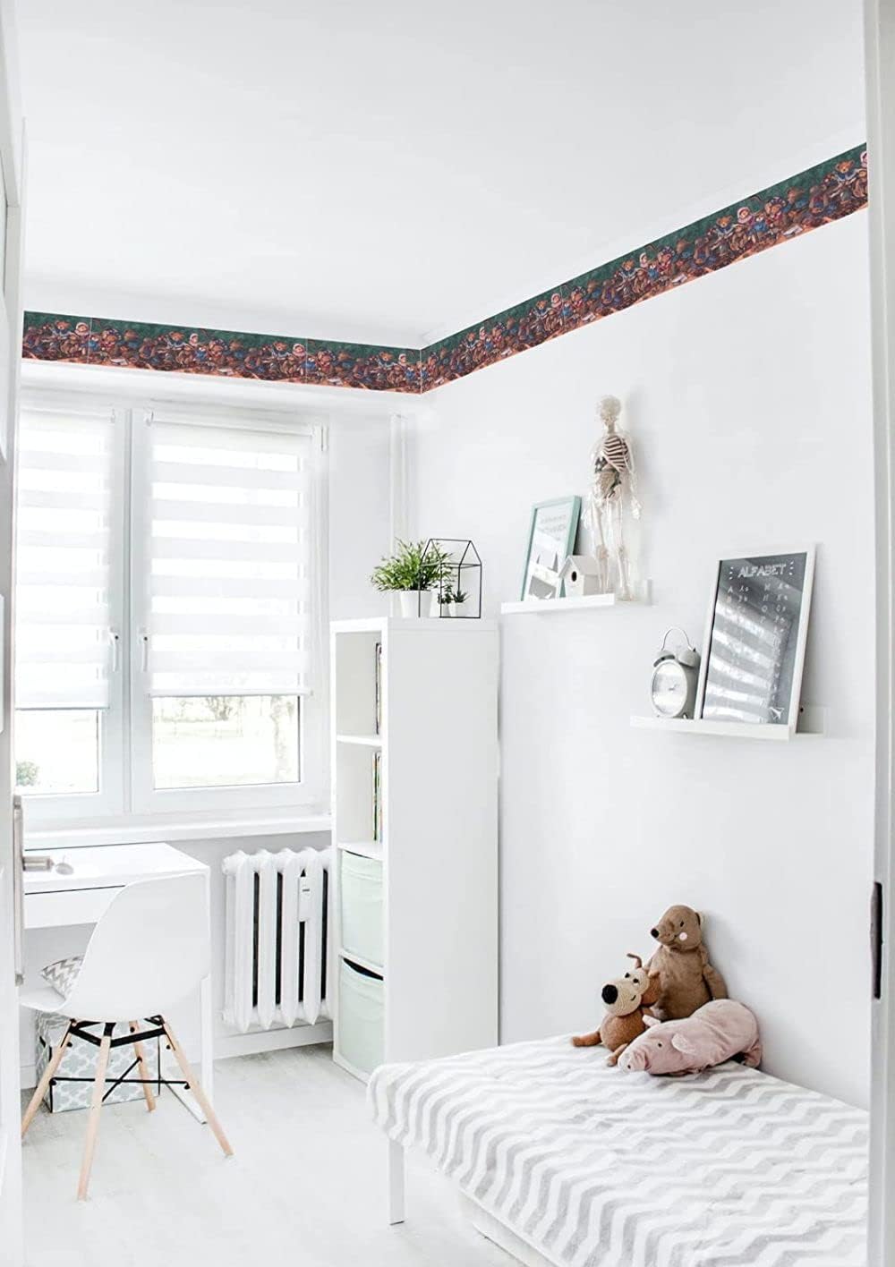 CONCORD WALLCOVERINGS ™ Wallpaper Border Teddy Bears for Play Room Nursery Room, Green Brown, 15 Ft by 11 in R47691B