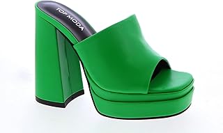 Womens Platform Slip On Chunky High Heel Sandals