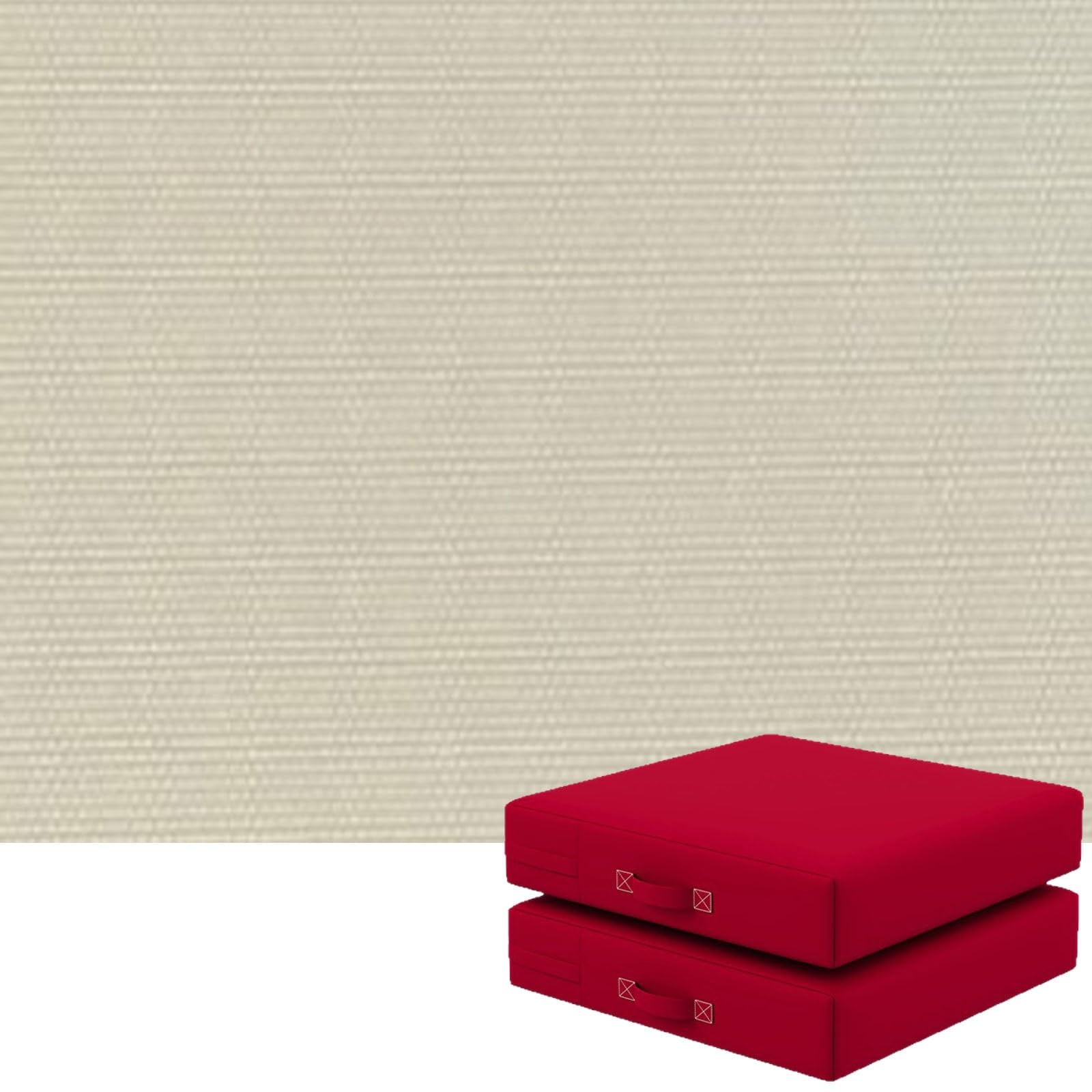 uyeoco Set of 2 Premium Thick Foam Seat Cushions Support –Removable & Washable Covers – Hardwearing Waterproof Chair Pads for Indoors & Outdoors (Garden, Patio, Conservatory)(Beige,35x35x5cm)