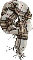 Vista 8 de Veronz – Bufanda de invierno de cachemira, clásica, suave Came (Camel Plaid)