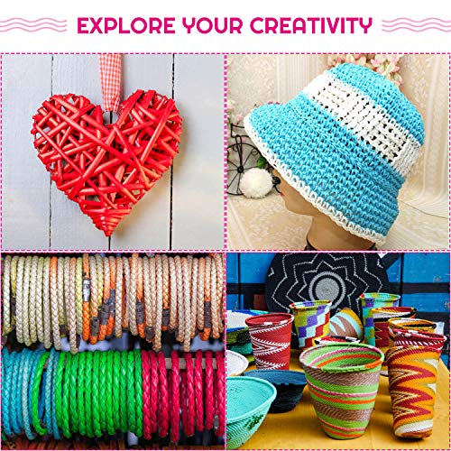 Lanyard String, Cridoz 25 Colors Gimp String Plastic Lacing Cord With 20Pcs Snap Clip Hooks And Keyrings For Crafts, Bracelet, Lanyards And Jewelry Making #TOP6