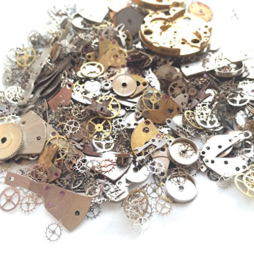 YIYATOO 50g Lot Vintage Steampunk Wrist Watch Old Parts Gears Wheels Steam Punk for Crafting