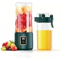 Portable Personal Blender with Dual 450ml Glass Cups and Lid