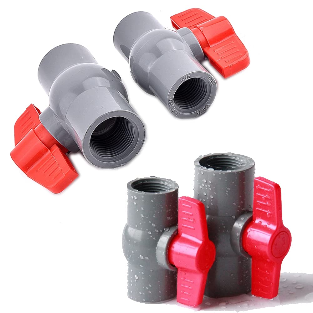 HATOOLHA PVC-Kugelhahn – U-PVC Ventil Mit Rotem T Produktbild-Vorschau 1