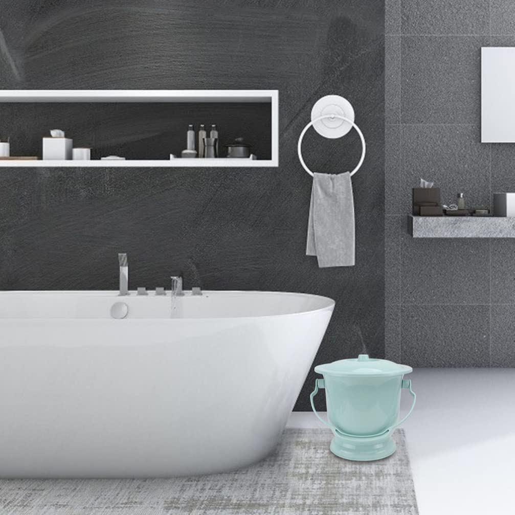 Pentola da notte， Toilette for donne, ciotola for urina, orinatoio femminile, bottiglia for pipì portatile, orinatoio, padella, orinatoio in plastica, secchio for vasino, bambino con coperchio, plasti