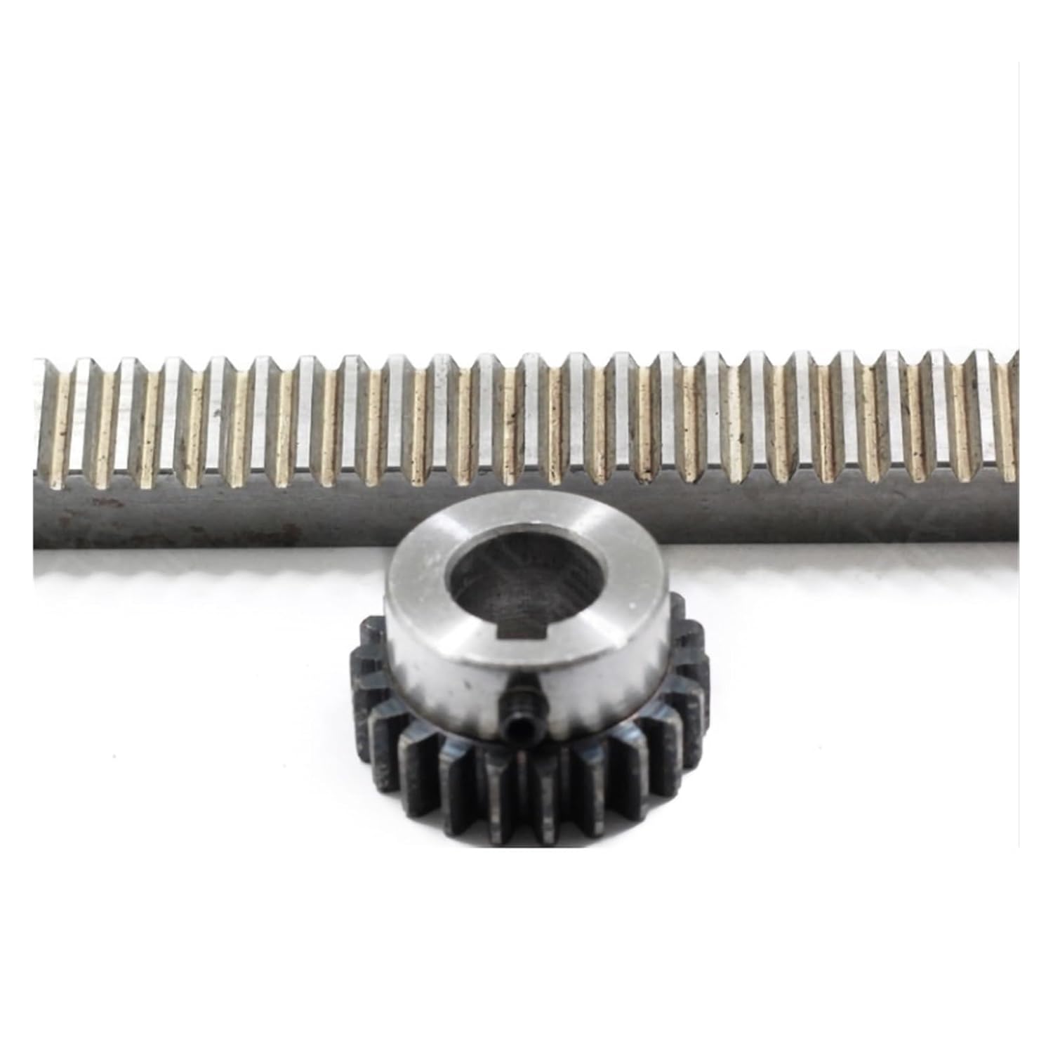 Straight Gear Rack Straight Teeth Drive Rack 1Mod Steel Gear Rack 10 * 10 12 * 12 15 * 15 20 * 20 Length 1000mm + 1pcs/2pcs 1M 20 Teeth Steel Pinion Gear Bore Hole 6mm(12x12-2pcs 20T Gear)