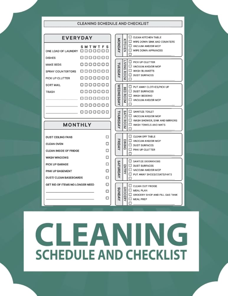 cleaning-schedule-and-checklist-daily-weekly-and-monthly-cleaning-checklist-for-housekeeper-house-cleaning-list-for-professional-publishing-r-mary-press-amazon-com-books for Professional House Cleaning Checklist Printable Free Cleaning Schedule and Checklist: Daily Weekly And Monthly Cleaning Checklist For Housekeeper House Cleaning List For Professional: Publishing, R.Mary Press: Amazon.com: Books for Professional House Cleaning Checklist Printable Free