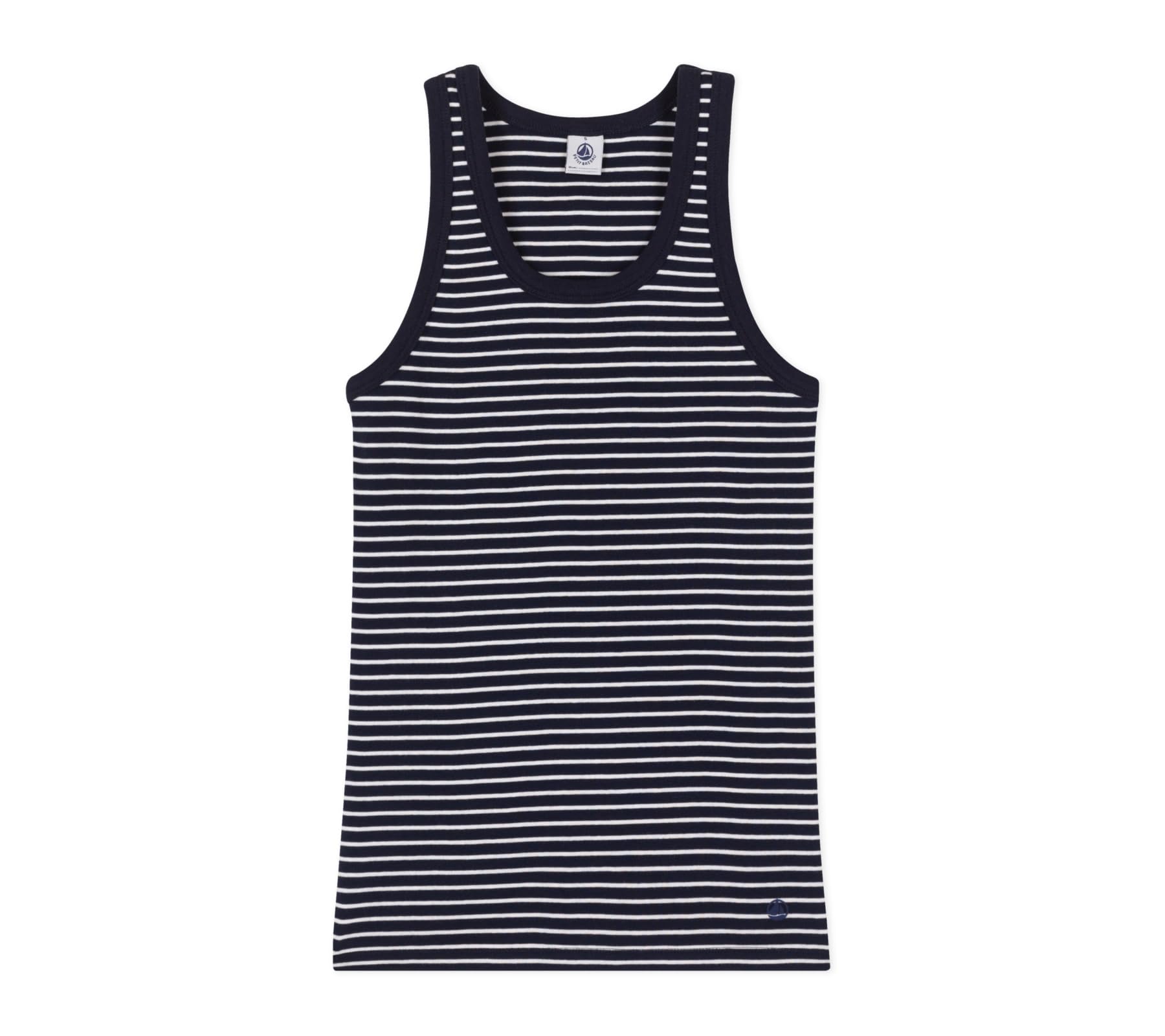 Petit Bateau Podkoszulek damski, Niebieski/biały, XXS