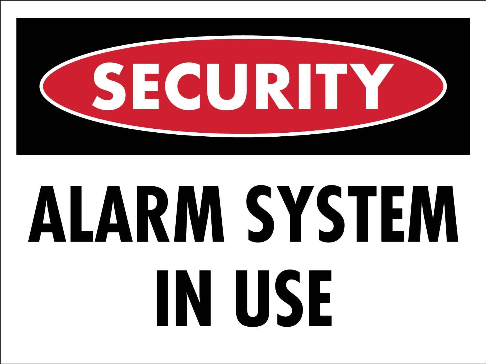 Metal Tin Sign Security Alarm System In Use Warning Notice Signs Industry Yard Wall Decoration Plaque Indoor Outdoor 8 X 12 Inch