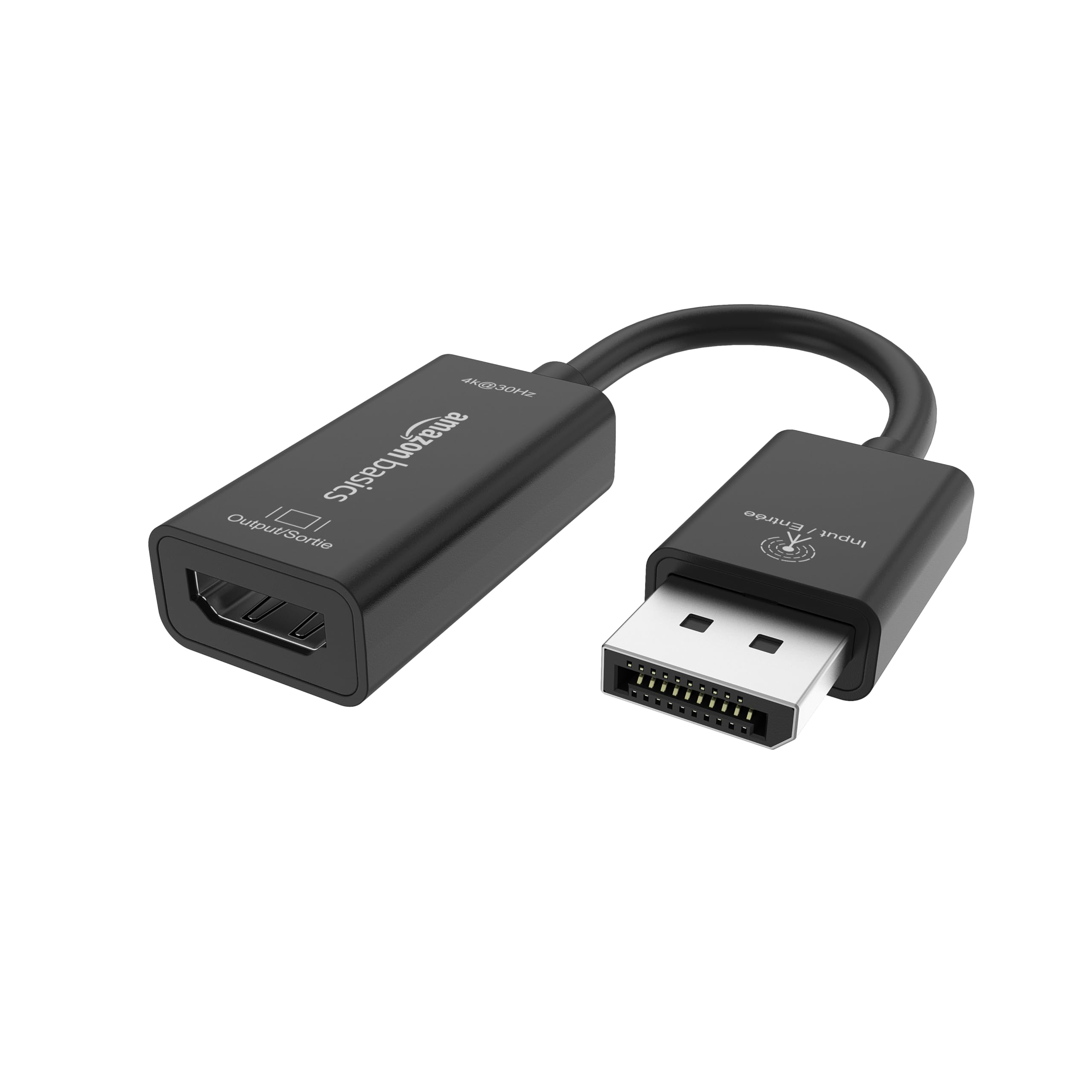 Amazon Basics DisplayPort to HDMI Adapter (4k@30Hz), Black