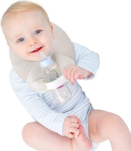 Soporte para biberón, soporte para biberón para alimentación autónoma del bebé, cojín de alimentación para bebés, almohada de alimentación para