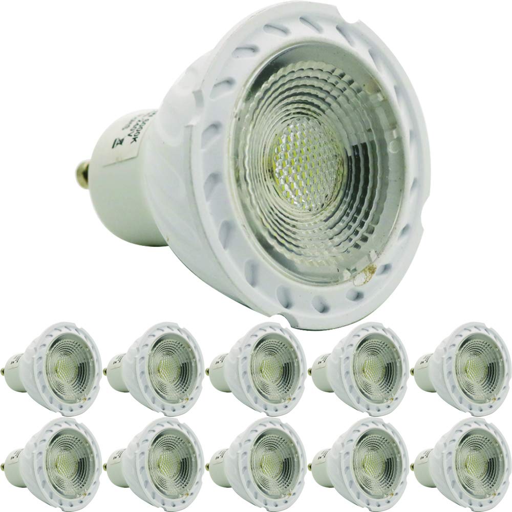 Mengjay 10x GU10 5W 220V Cool White 6000K LED Light Bulbs Spotlight, Environmentally Friendly and Energy-Saving, High-Grade Compressed Aluminium, Supports Multi-Angle Rotation