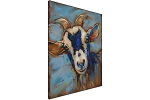 Rustic Animal Goat Artwork, Perfect for Home Decor