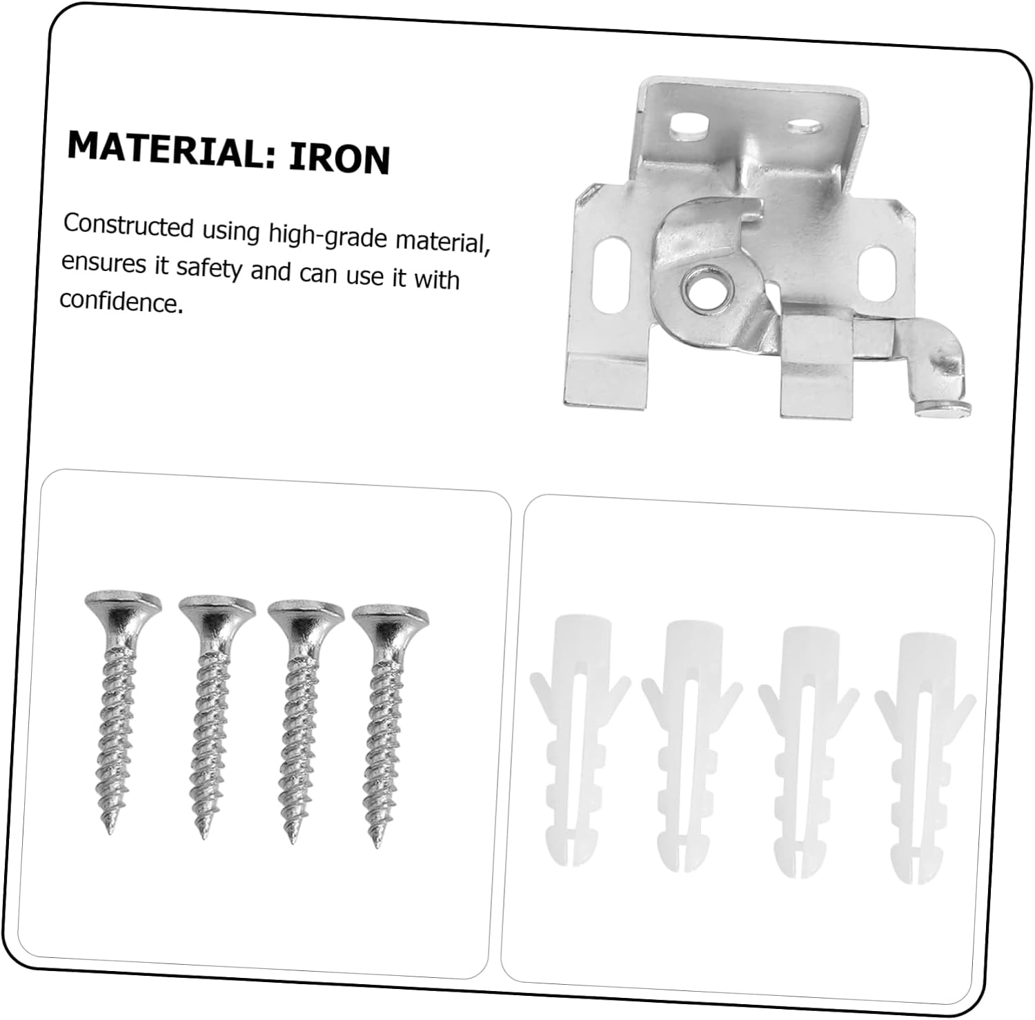 Amosfun 2sets Curtain Track Mounting Bracket Accessories Spider Mount Frame for Easy Installation of Home Curtain Tracks and Blinds Space-saving Design