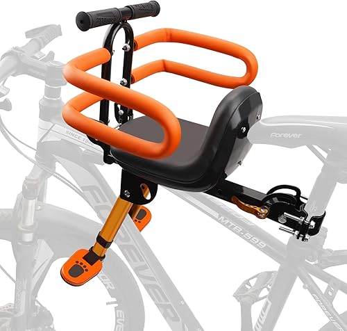 Asiento de bicicleta para niños con accesorio para manillar, asientos de bicicleta para niños desmontables montados en la parte delantera con