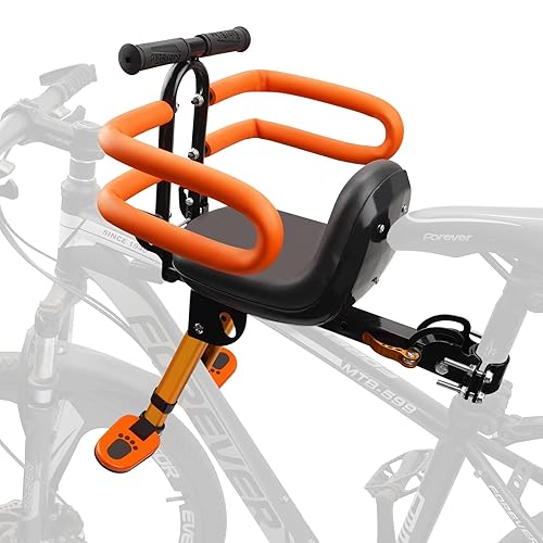 Kids Bike Seat with Handlebar Attachment, Detachable Front Mounted Child