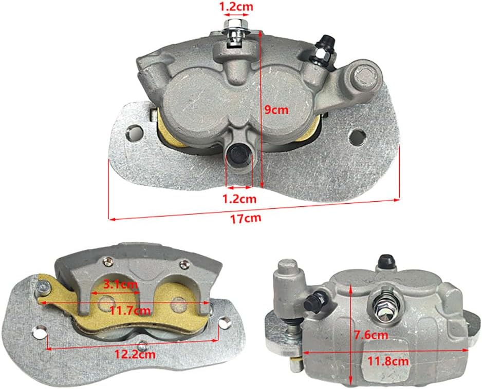 2 Pack 705601889 Rear Brake Calipers & Sintered Pads Replacement Rear Right Left Brake Calipers Fit for 2017-2023 Can Am Maverick Trail/Sport Defender Max/Pro/6x6 Commander 1000R/700 Traxter