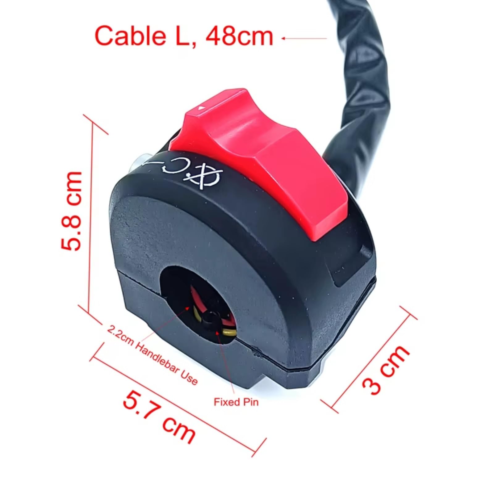 Interruttore manubrio da moto 7/8 ''22mm Interruttori Moto Moto Faro Avvertimento Luce Start Kill Manubrio Controller Pulsante Interruttore Per ATV Scooter