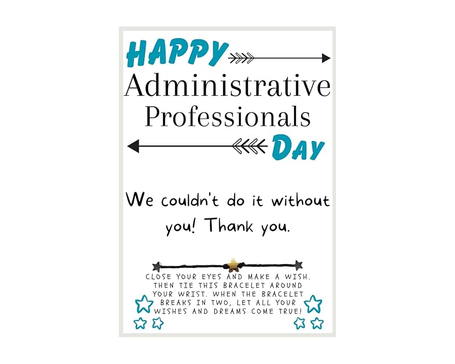 Amazon.com: Administrative Professionals Day Gift, Wish Bracelet, Office Staff Appreciation Day, Thank You Gifts, Party Favor, Employee Wish Gift, Gifts : Handmade Products amazon-com-administrative-professionals-day-gift-wish-bracelet-office-staff-appreciation-day-thank-you-gifts-party-favor-employee-wish-gift-gifts-handmade-products