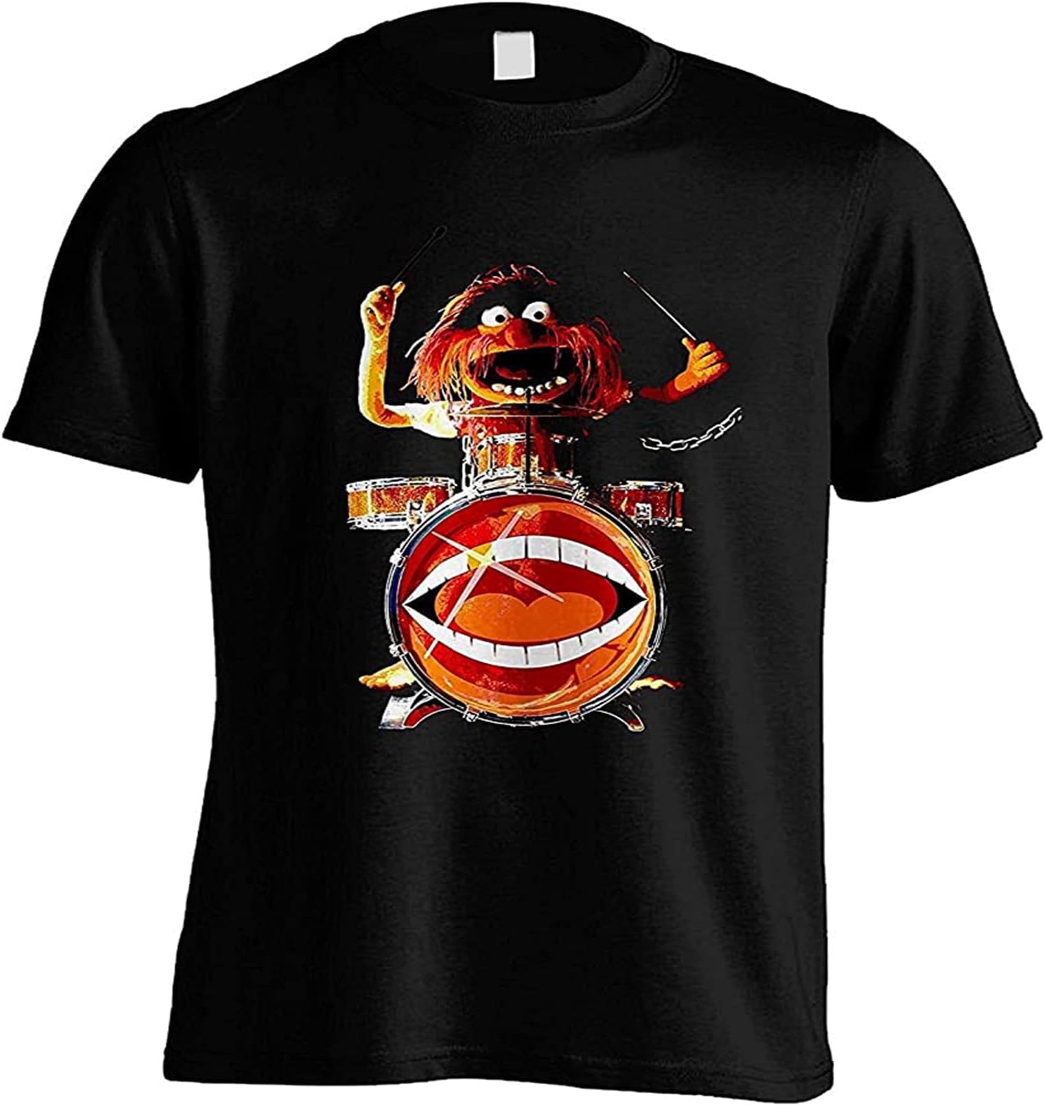 Coddonn Mens Cotton Digital ing Animal Muppets Drummer GAGA Special T-Shirt Men's Top T Shirt