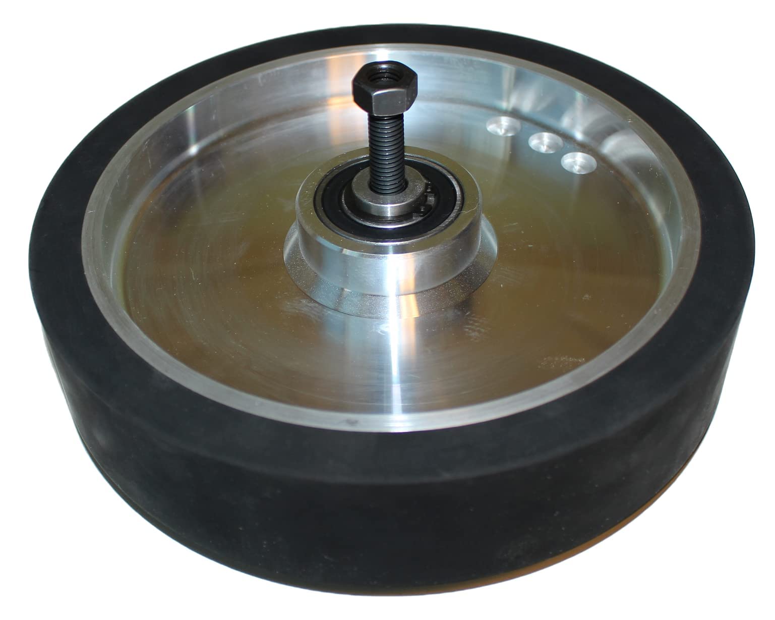 250 x 50 mm, ruota di contatto, levigatrice a nastro, superficie liscia, anima in alluminio, con codolo da 12 mm, pronta per il montaggio