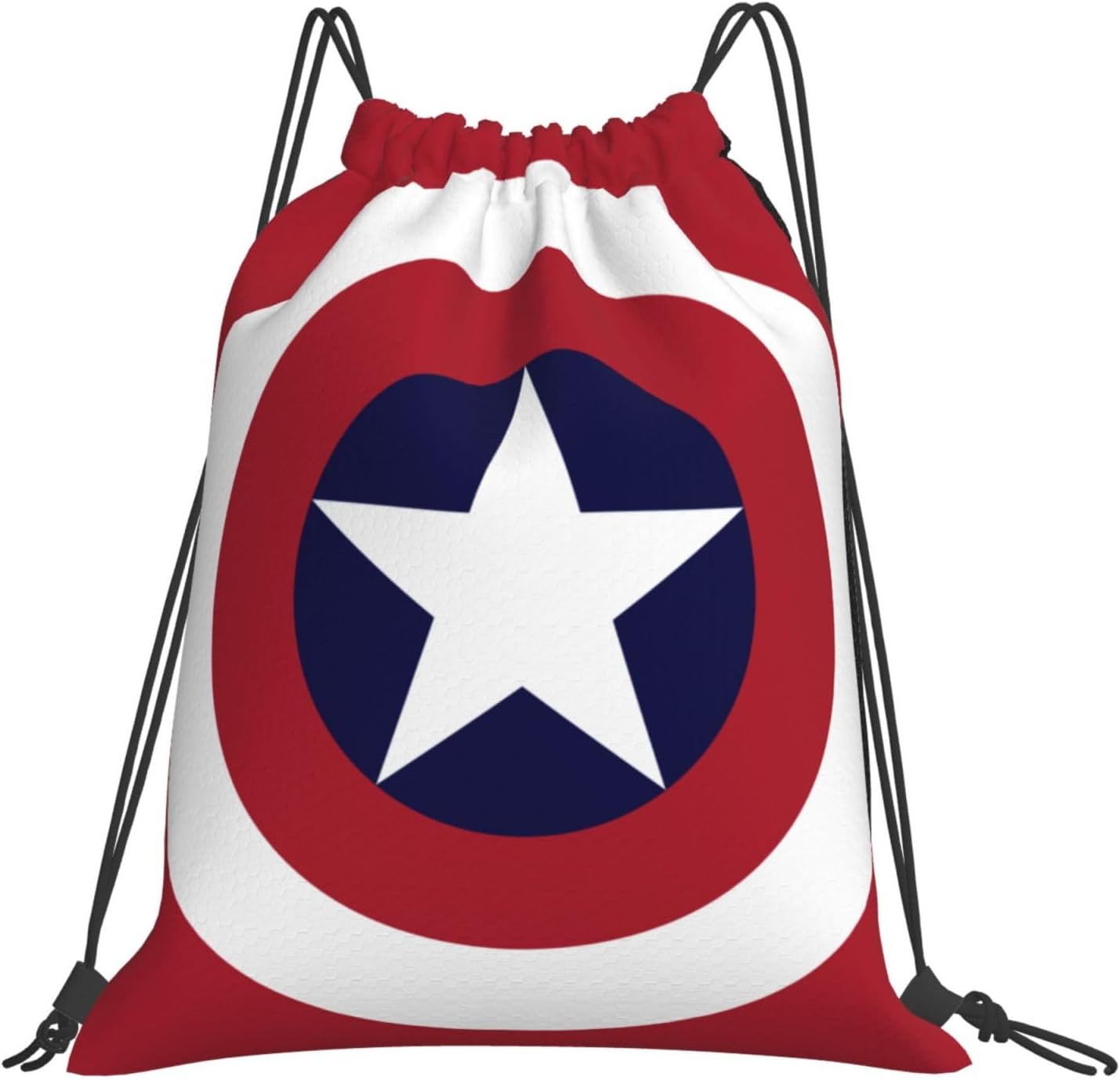 ICOMPYClassic Superheroes Drawstring Backpack Gym Bag Waterproof Super Hero Backpack Training Gymsack Sport Strap Pack Bag for Men Boys Teens, Captain America (8), One Size
