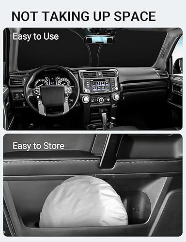 Vista 912 de Proadsy Parasol para parabrisas para BMW X1 F48 2016-2022 de 4 capas plegable, protector de parasol frontal que bloquea los rayos UV y mantiene