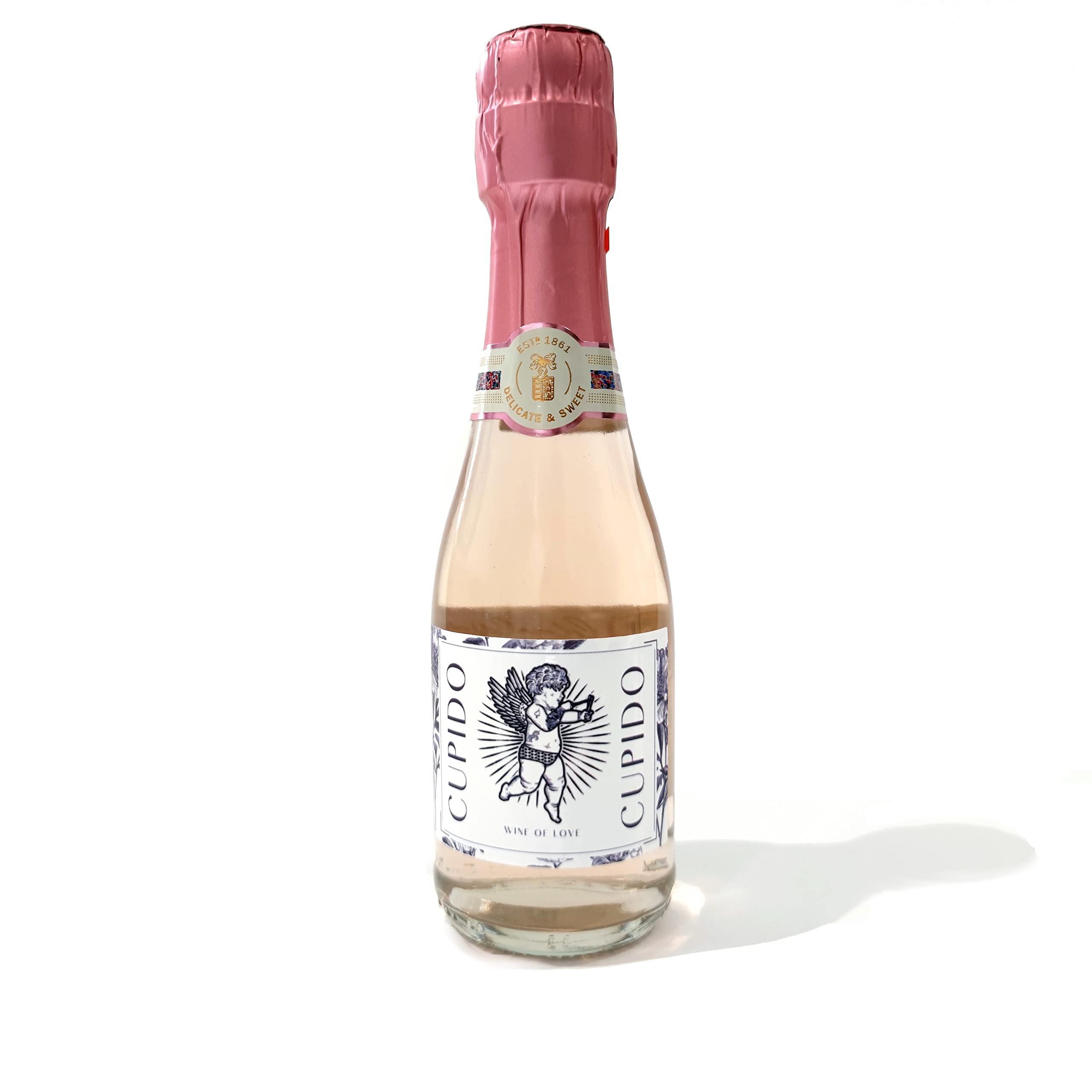 Scatola Regalo Con 2 Bottiglie Di Moscato Rosato - Etichette Personalizzate Resistente All'Acqua Per San Valentino, Anniversario, Festa Della Mamma