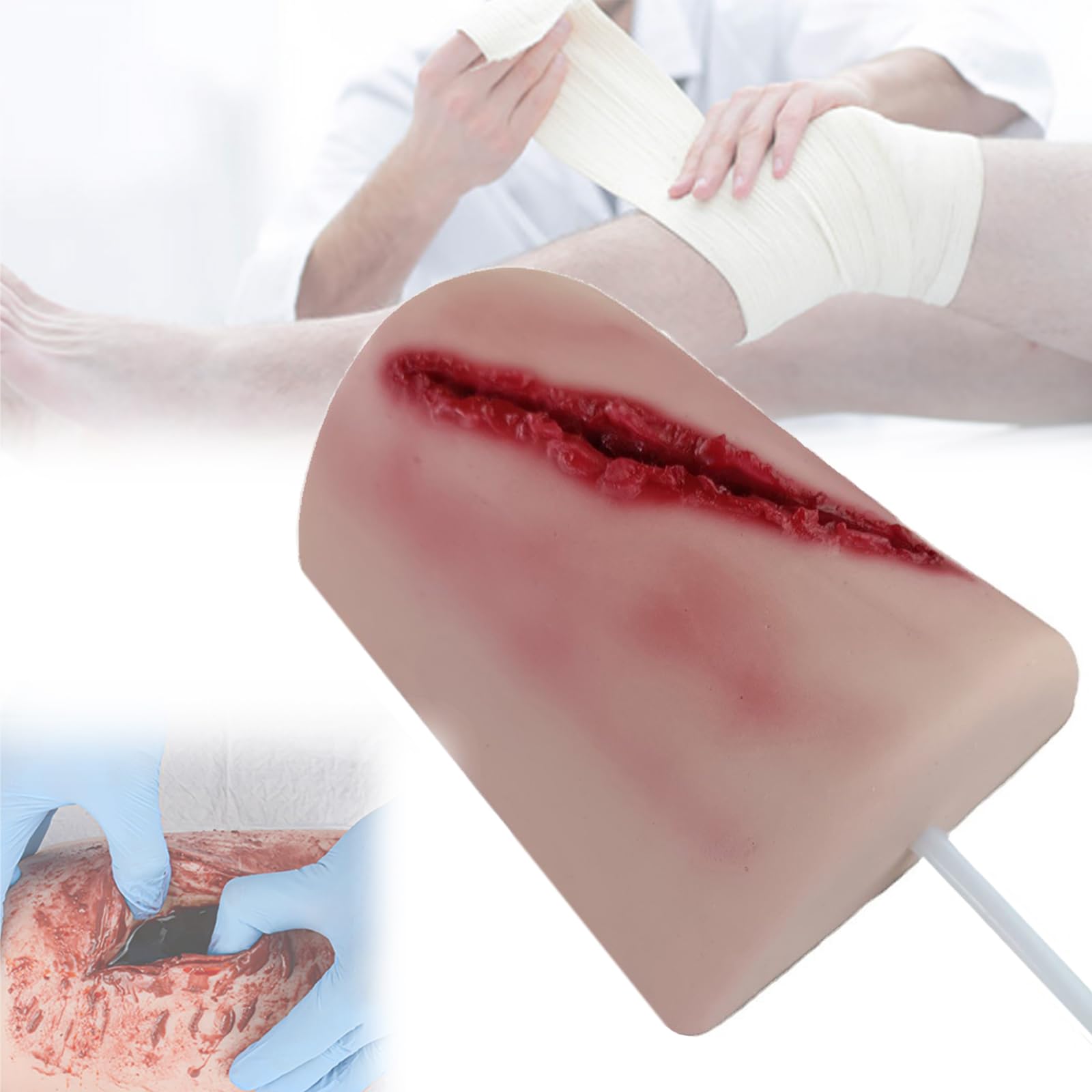 Kit Di Addestramento Per Il Controllo Dellemorragia, Simulatore Di Medicazione Delle Ferite, Simula In Modo Accurato La Ferita Sulla Coscia E La Scena Di Sanguinamento, Per Esercitazioni Di