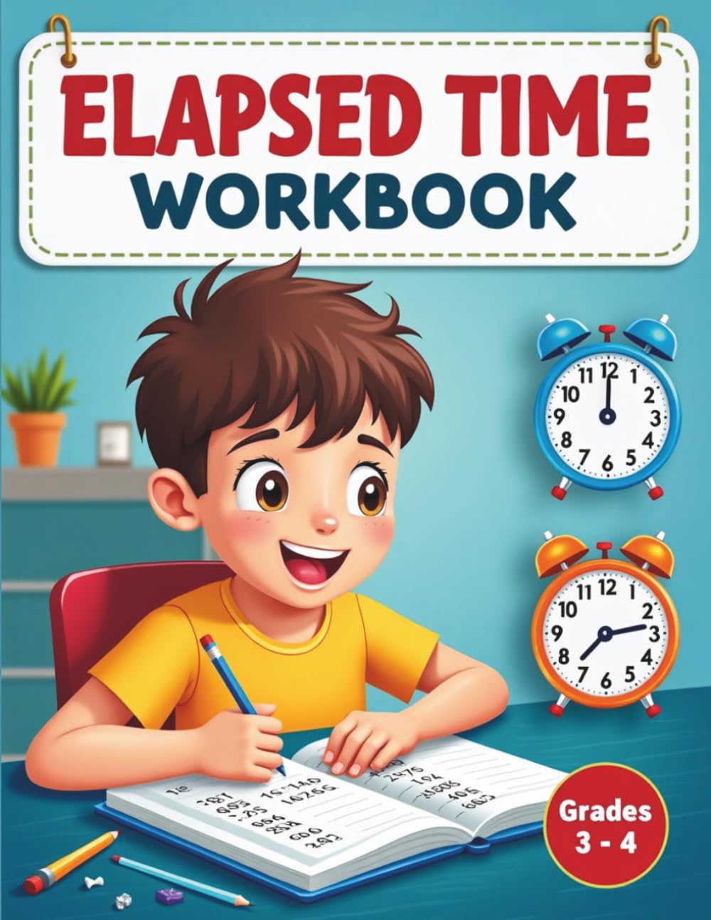 Elapsed Time Workbook: Practice Worksheets for Finding Start Time, End Time, and Elapsed Time for Grade 3–4 Math Skills