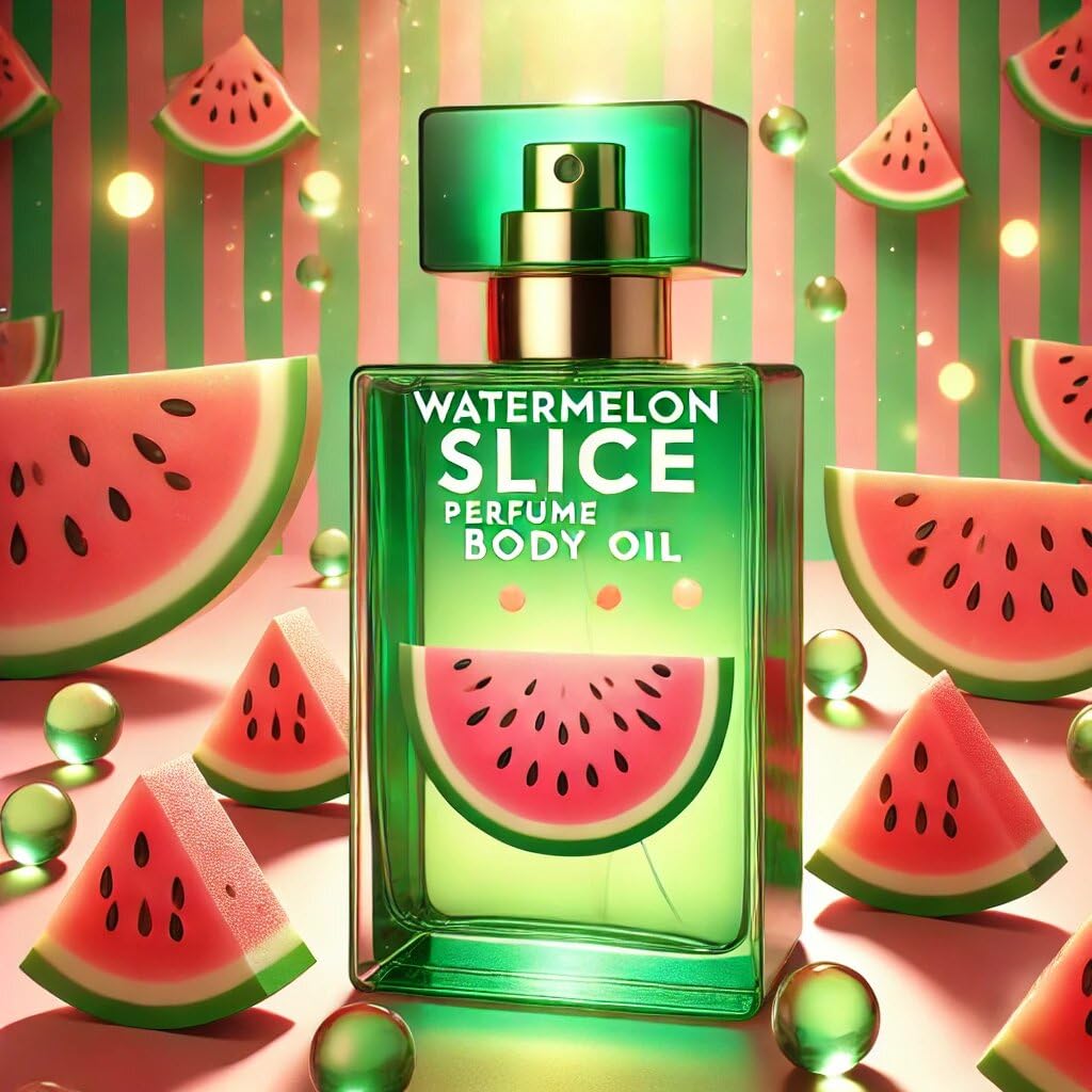 ASMARKET Comparable to Watermelon Slice Alcohol-Free Perfume Oil for Men & Women – Long Lasting Fragrance, 98% True-to-Scent, Clean Perfume, Travel Size Roll-On Glass Bottle – 8ml, Fruity