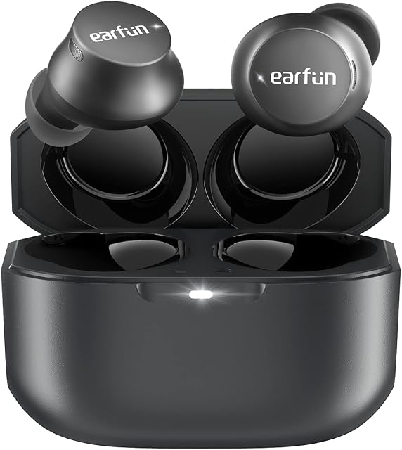 EarFun Wireless Earbuds, Free Mini Bluetooth Headphones, Sweatshield IPX7 Waterproof, Ultra Light Wireless Earbud, USB-C Fast Charge, Voice Assistant, 24H Long Stereo Sound/Clear Call for Sport,Work