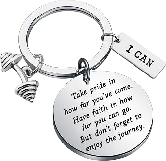 FUSTMW Fitness Gifts Bodybuilder Keychain Dumbbell Gifts Fitness Trainer Gift Gym Workout Jewelry for Fitness Instructor Gift