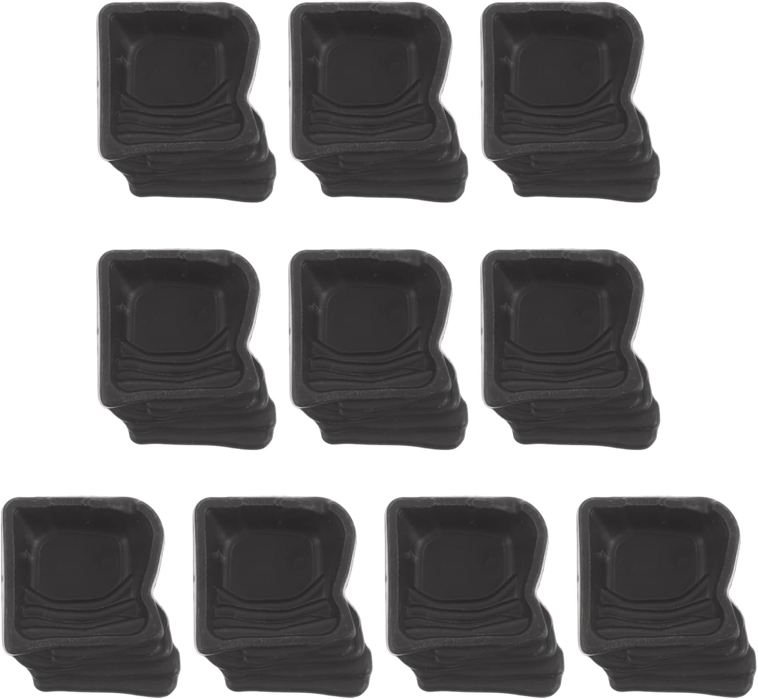 10pcs Mini Insect Water Dishes for Terrarium, Black Plastic