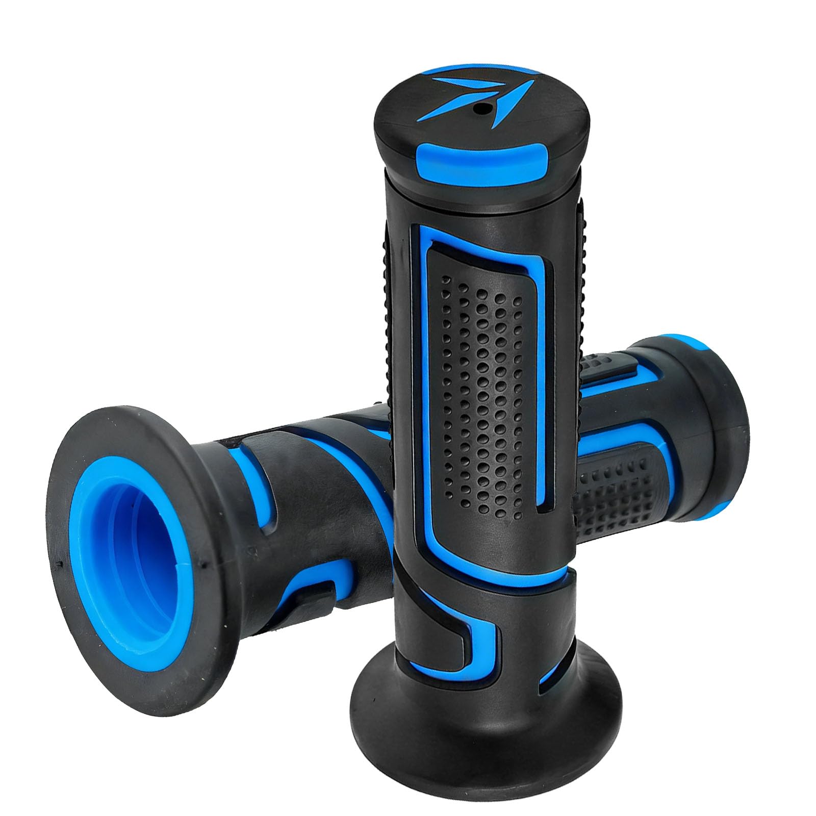 Puños universales para deportes de motor de 7/8 pulgadas, mangos de motocicleta Pro Dirt Pit Bike compatibles con Yamaha Honda Kawasaki ATV Pocket Bikes BMW Suzuki Mini Quads (Gris) - 5