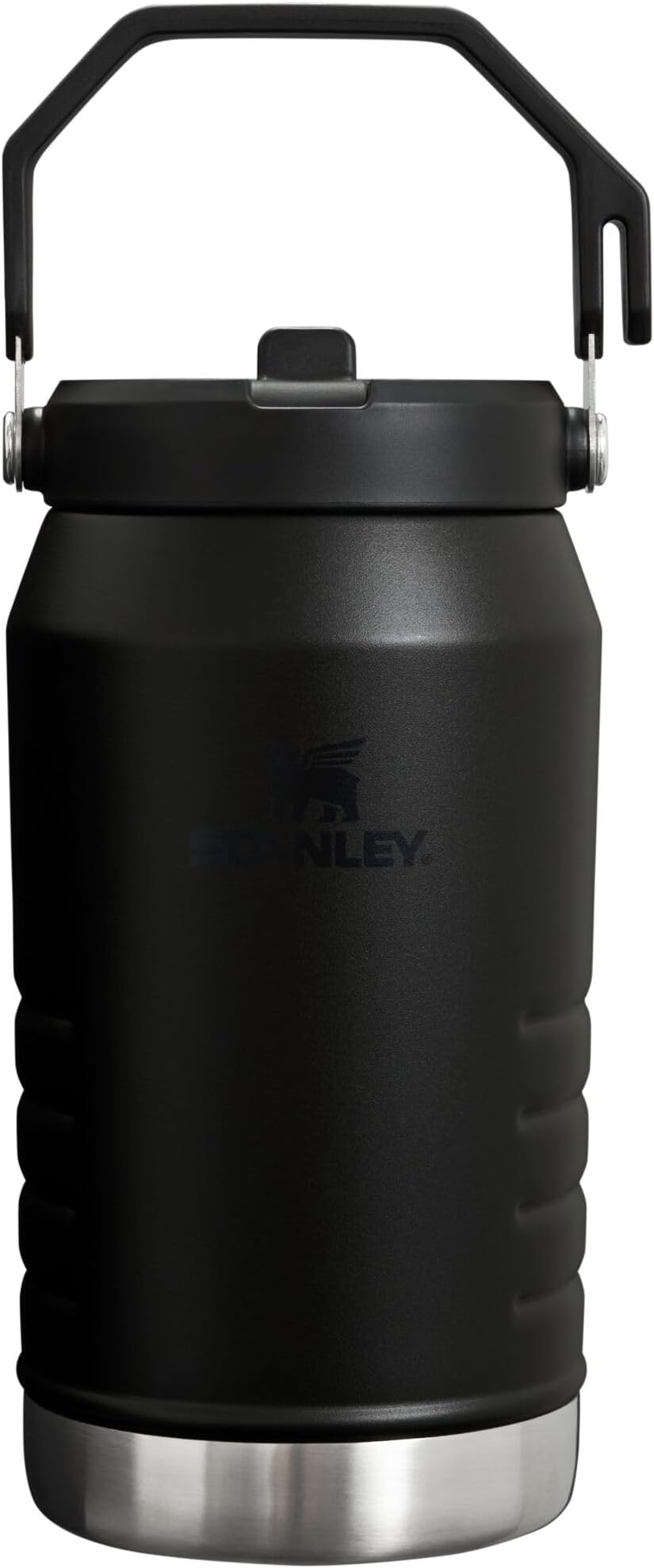 Stanley IceFlow Flip Straw Jug with Handle 64 oz| Twist On Lid and Flip Up Straw | Leak Resistant for Travel and Sports | Insulated Stainless Steel | BPA-Free | Black