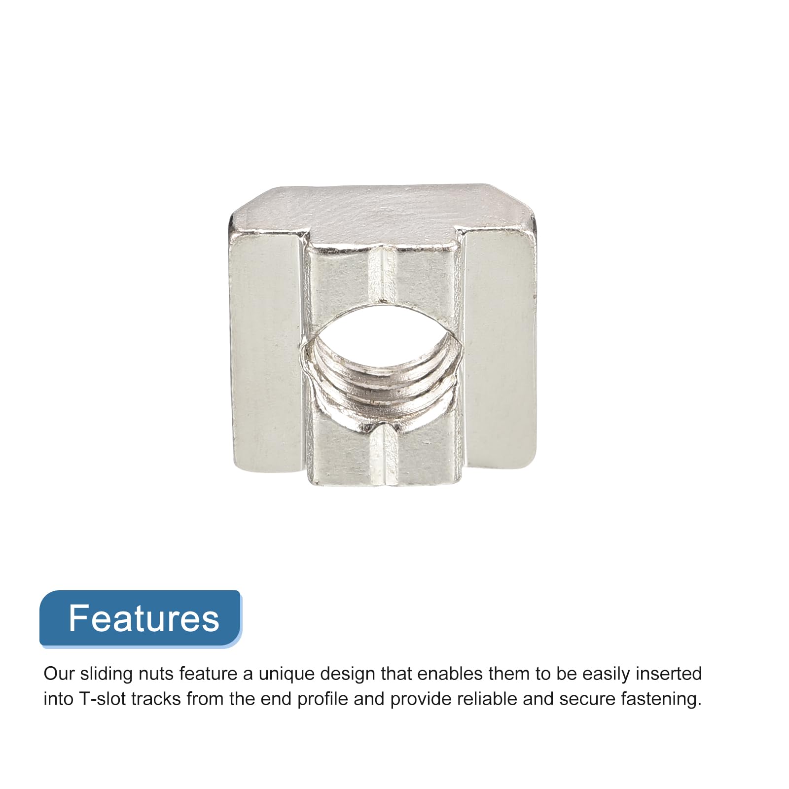 Nickel Plated T Nuts - M8 Carbon Steel -4