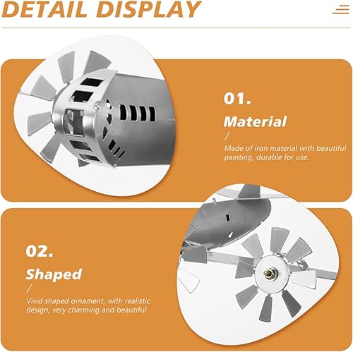 Miniatura 2 de Molino de viento de avión, manualidades de hierro para decoración de jardín al aire libre, adorno esculpido vívido, decoración de metal duradero,