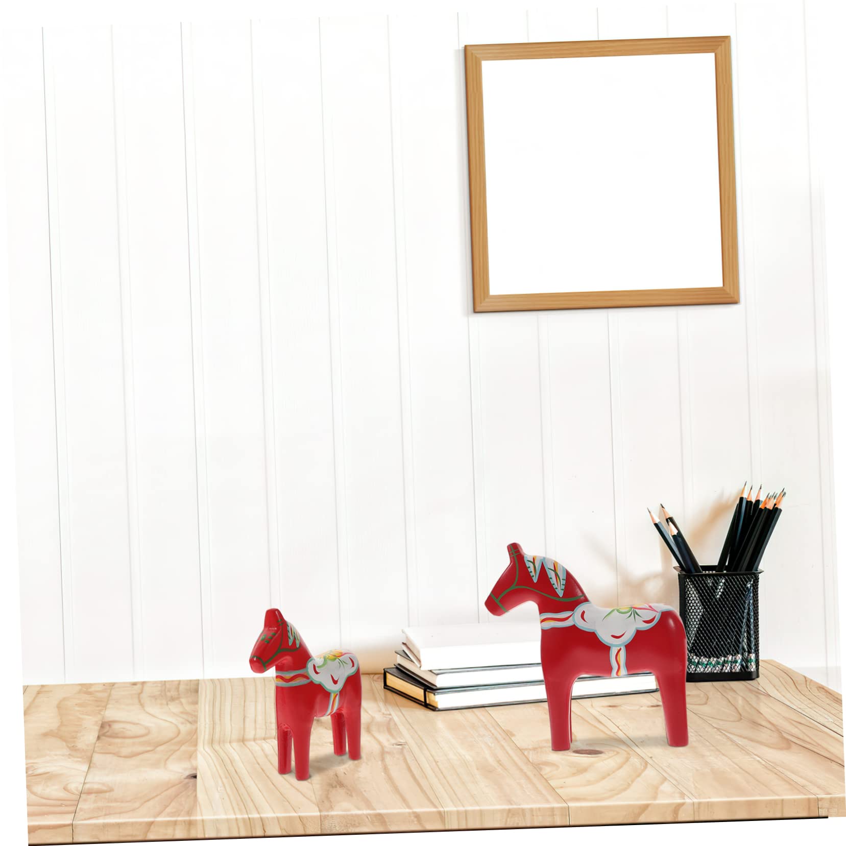 置物・木製・ペアの馬・インテリア Amazon.co.jp: NUOBESTY 1 ペア 木製の馬の飾り ウッドハンド