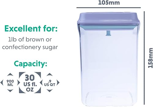 Miniatura 2 de iChewie - Recipiente hermético BopTop (1 unidad - 30.4 fl oz) - Recipiente hermético de almacenamiento de alimentos - Recipiente de sellado de