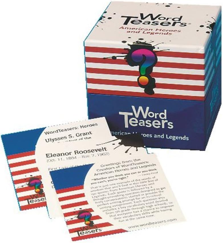 Word Teasers American Heroes and Legends Game by Elm Education
