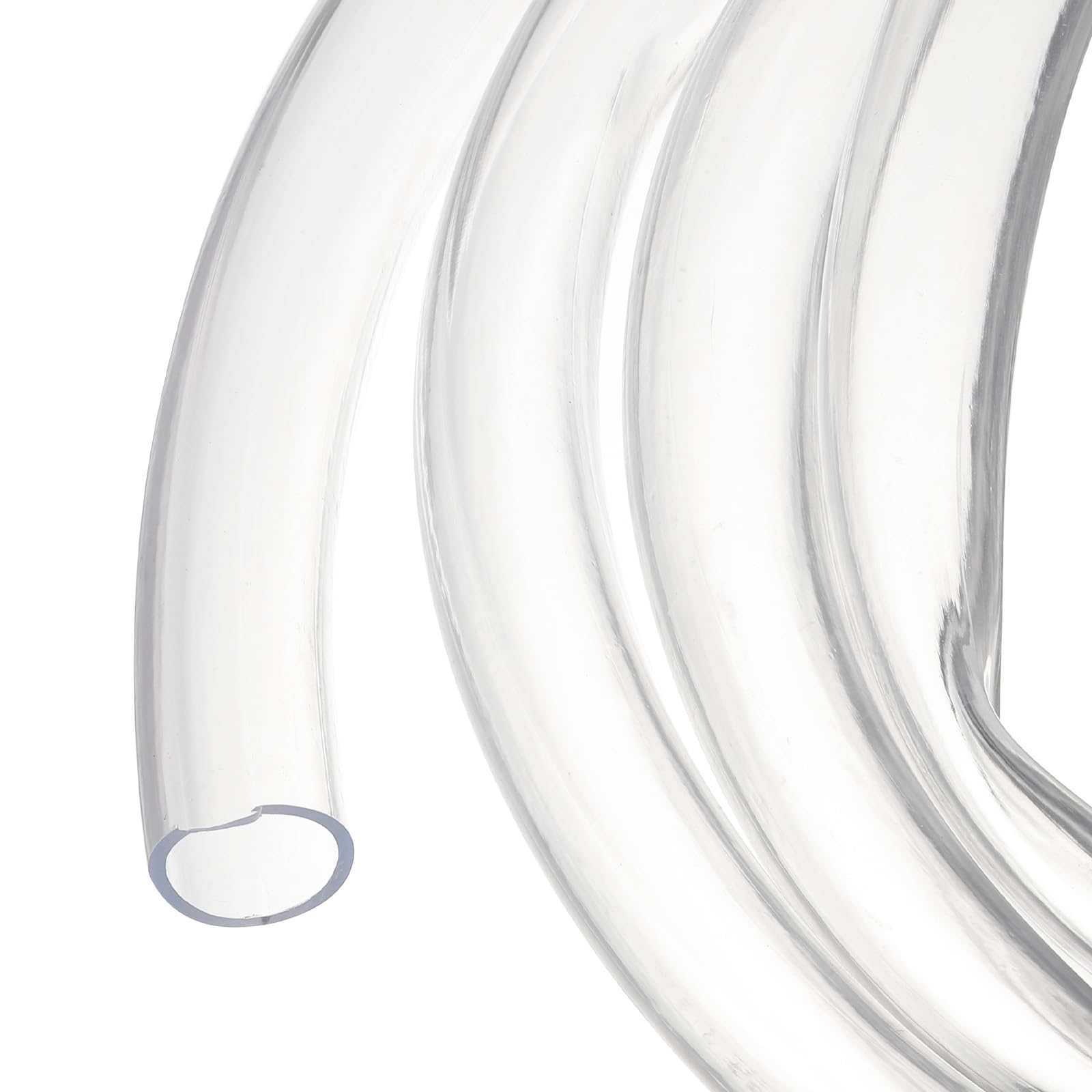 25 Pies 31.8 mm x 38.1 mm Tubo De PVC Transparente Flexible De Vinilo [Para Riego De Jardín, Manguera De Agua, Pecera, Acuario] - 1 1/4" x 1 1/2"
