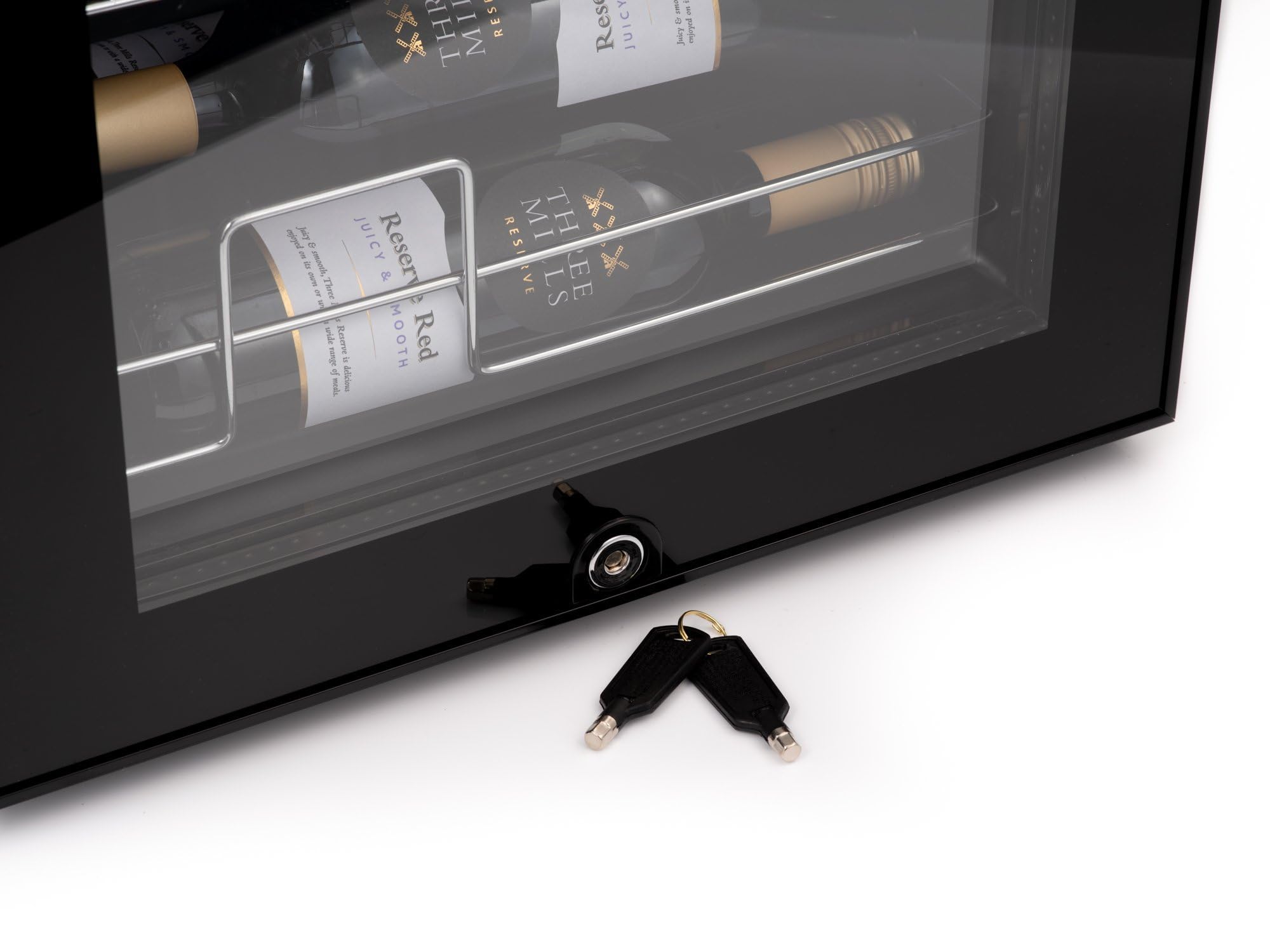 Subcold Viva28 LED – Under-Counter Wine Fridge Black | 3-18°C | Wine Cooler | LED + Lock & Key | Glass Door Drinks Cellar | Single-Zone (28 Bottle) — view 5