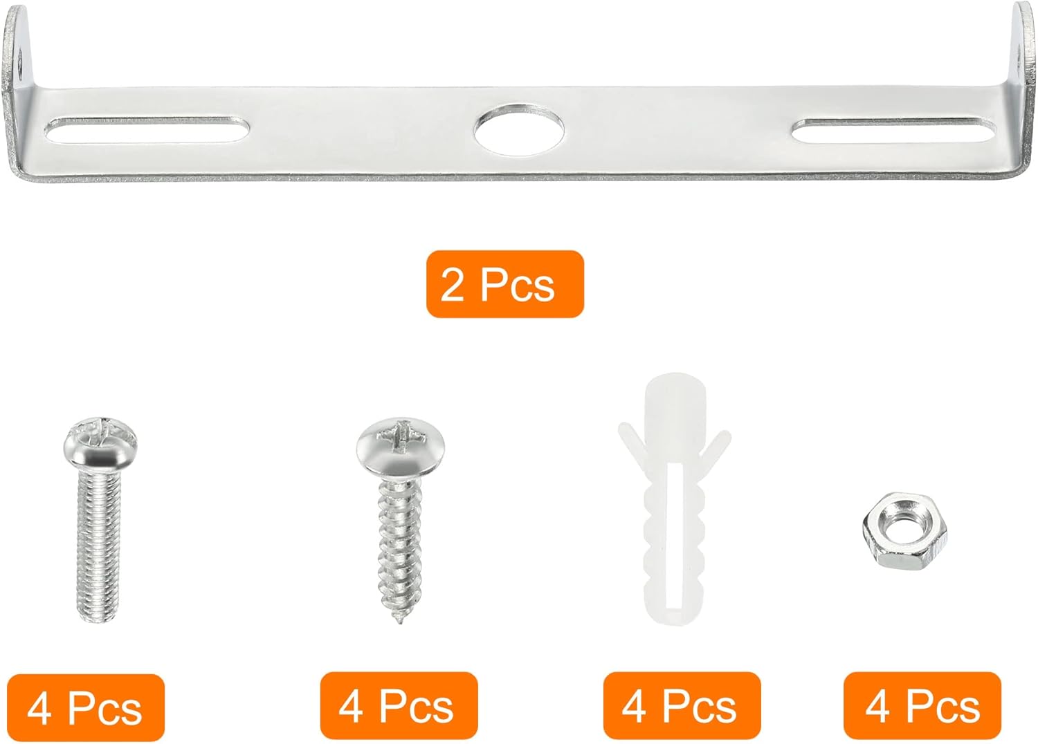 MECCANIXITY Ceiling Light Plate, 120x18x17mm Lighting Fixture Mounting Bracket for Home Office Chandelier, 2 Set