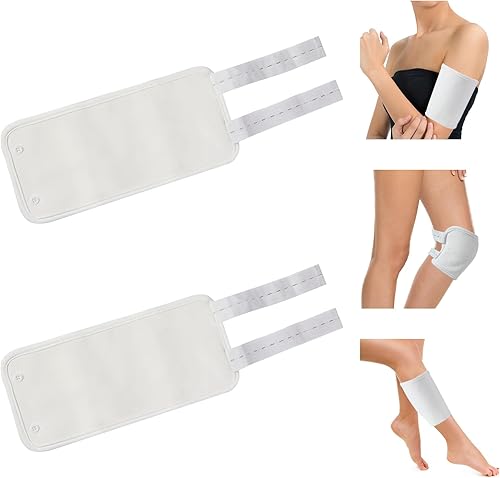 Paquete de 2 piezas de aceite de ricino, paquete de aceite de ricino reutilizable, envoltura de aceite de ricino para tiroides con correa elástica