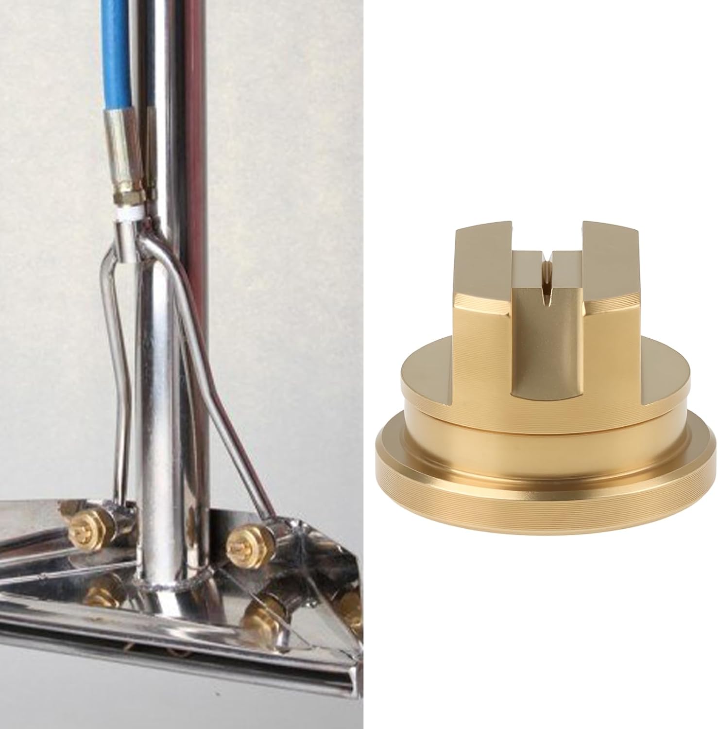 Brass Flat Spray Nozzle 11002 E13690 Compatible with Glidemaster JET039 Dual Spray Carpet Cleaning Wand image 3