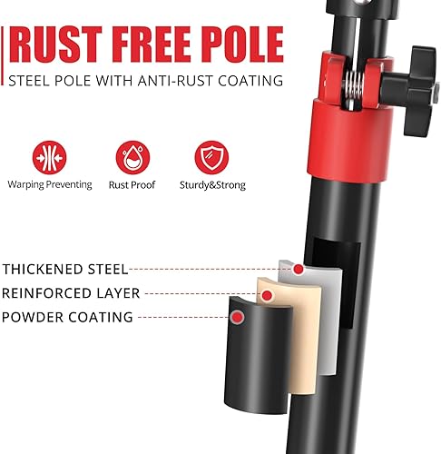 Miniatura 5 de XINQIAO Sistema de soporte de tercera mano para herramienta de tercera mano, barra de soporte de acero premium con capacidad de 154 libras para gato