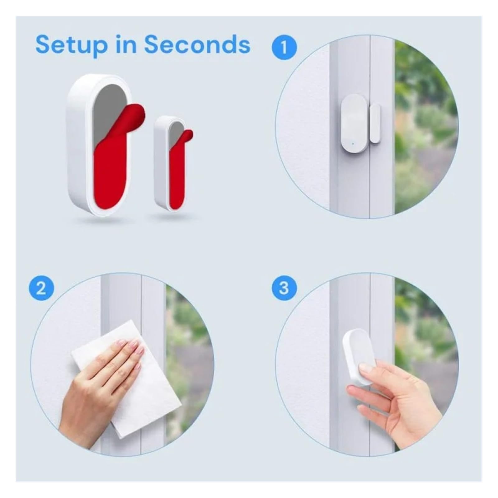 Sensor de puerta Tuya ZigBee, Detector de seguridad for el hogar inteligente, alarma, Sensor de ventana, Monitor remoto de vida inteligente Alexa(5pcs Door Sens)
