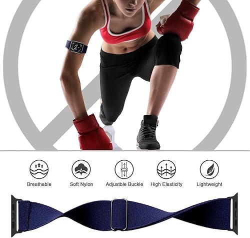 Miniatura 10 de IFCASE Correa elástica para Apple Watch de 1.929 in, 1.772 in, 1.732 in, 1.654 in, 1.614 in, 1.575 in, 1.496 in, iWatch Series Ultra 9, 8, 7, 6, 5,