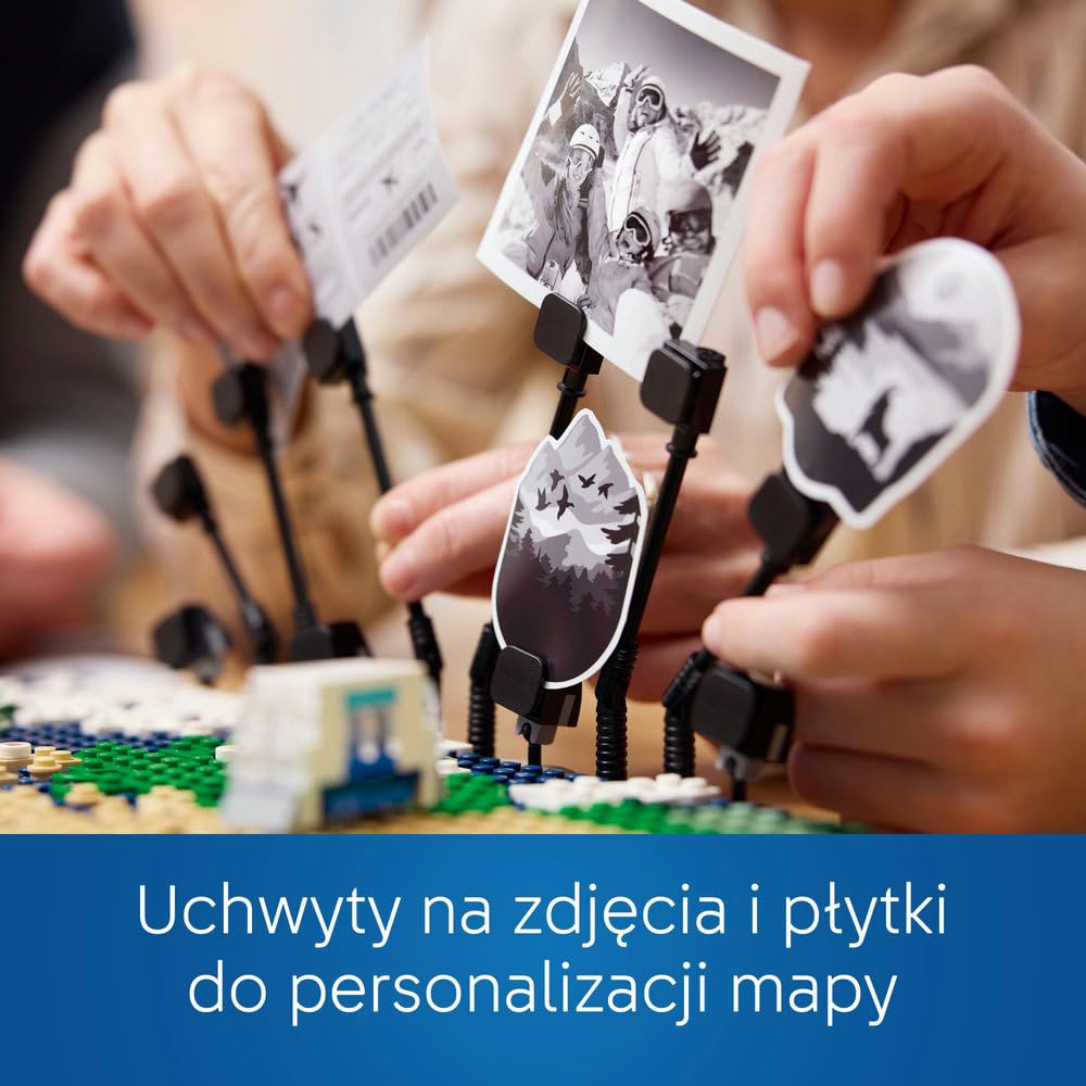 LEGO Wspomnienia z podróży, Zestaw Kreatywny dla Całej Rodziny, Mapa Świata do Zbudowania, Ciekawa Dekoracja Ścienna i Ozdoba do Salonu, Pomysł na Prezent dla Nastolatków i dla Podróżników, 41838